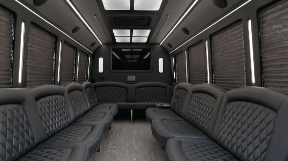 Interior of Bossier City Party Bus Company's 20 Passenger Party Bus in Bossier City