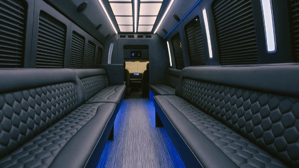 Interior of Jackson Party Bus Company's 20 Passenger Party Bus in Jackson