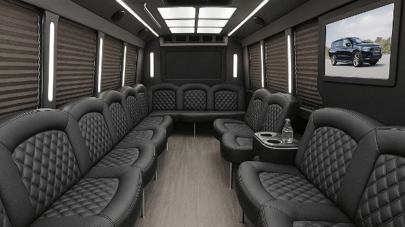 Interior of Metairie Party Bus Company's 25 Passenger Party Bus in Metairie