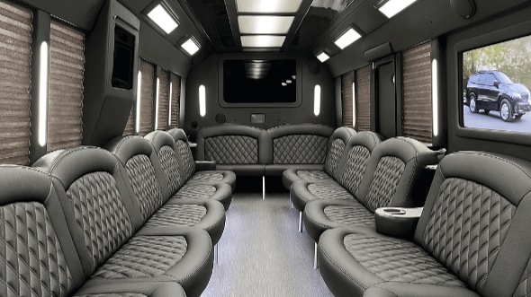 Interior of Fort Smith Party Bus Company's 30 Passenger Party Bus in Fort Smith