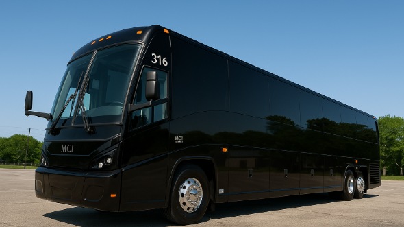 Exterior of Shreveport Party Bus Company's 44 Passenger Charter Bus in Shreveport