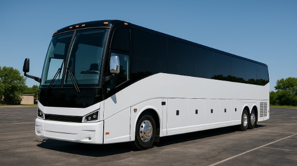 Exterior of Shreveport Party Bus Company's 45 Passenger Charter Bus in Shreveport
