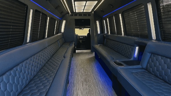 Interior of Bossier City Party Bus Company's 50 Passenger Party Bus in Bossier City