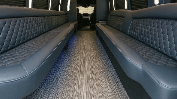 Interior of Longview Party Bus Company's 50 Passenger Party Bus in Longview