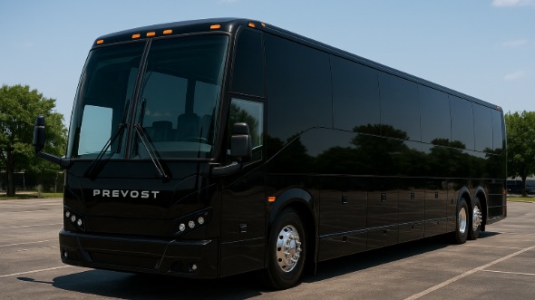 Exterior of Shreveport Party Bus Company's 56 Passenger Charter Bus in Shreveport