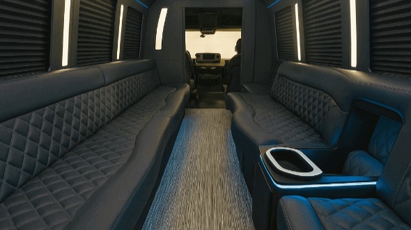 Shreveport 28 passenger party bus interior