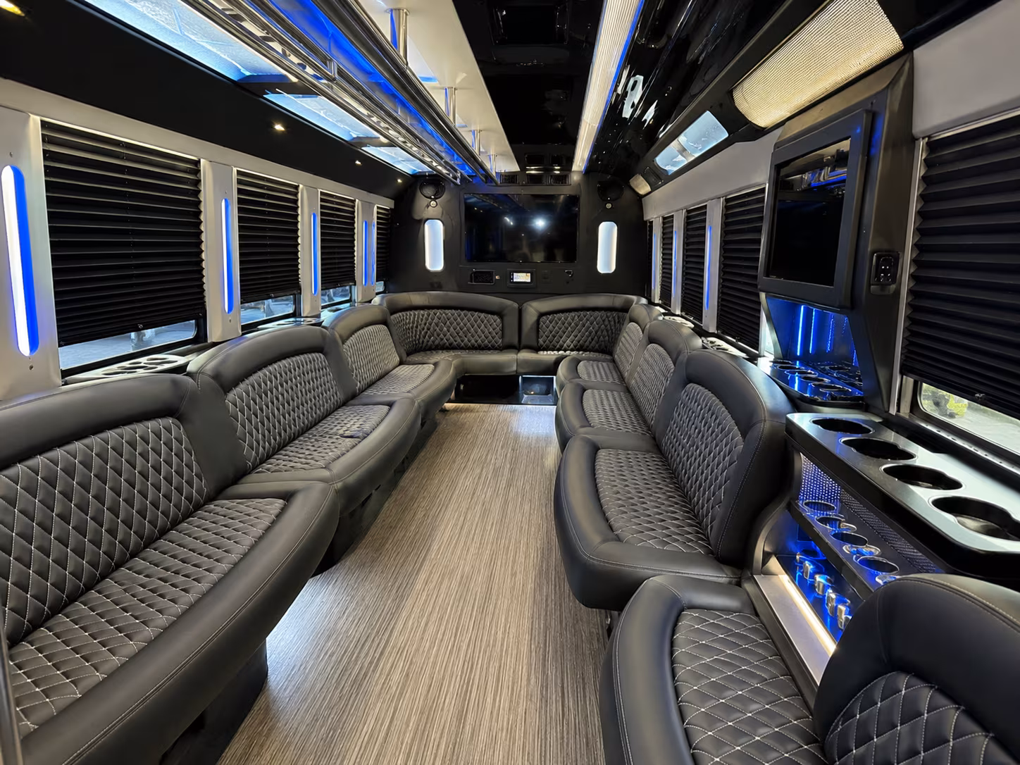 18 Passenger Party Bus Inside