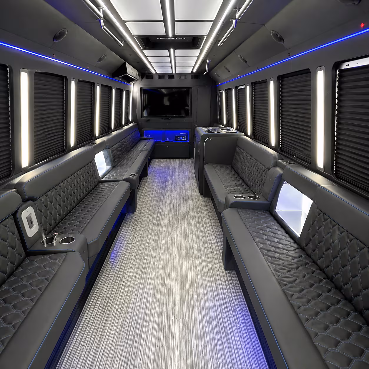 Shreveport Concert & Music Festival Transportation party bus interior