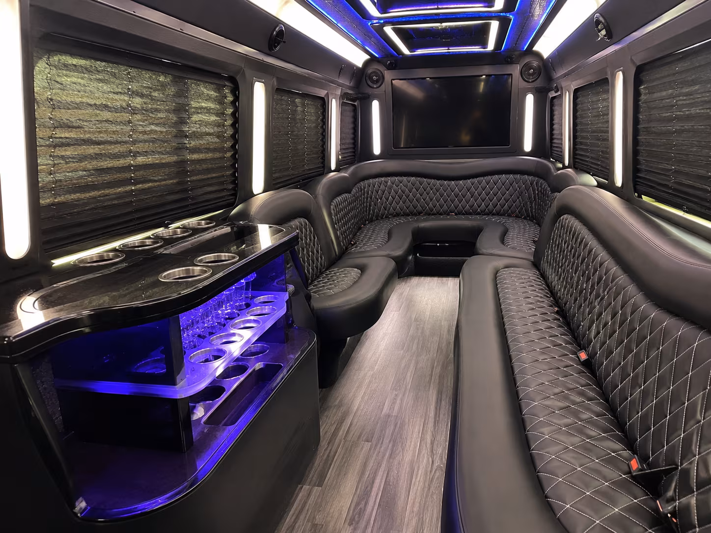 Shreveport Private Event Transportation party bus exterior