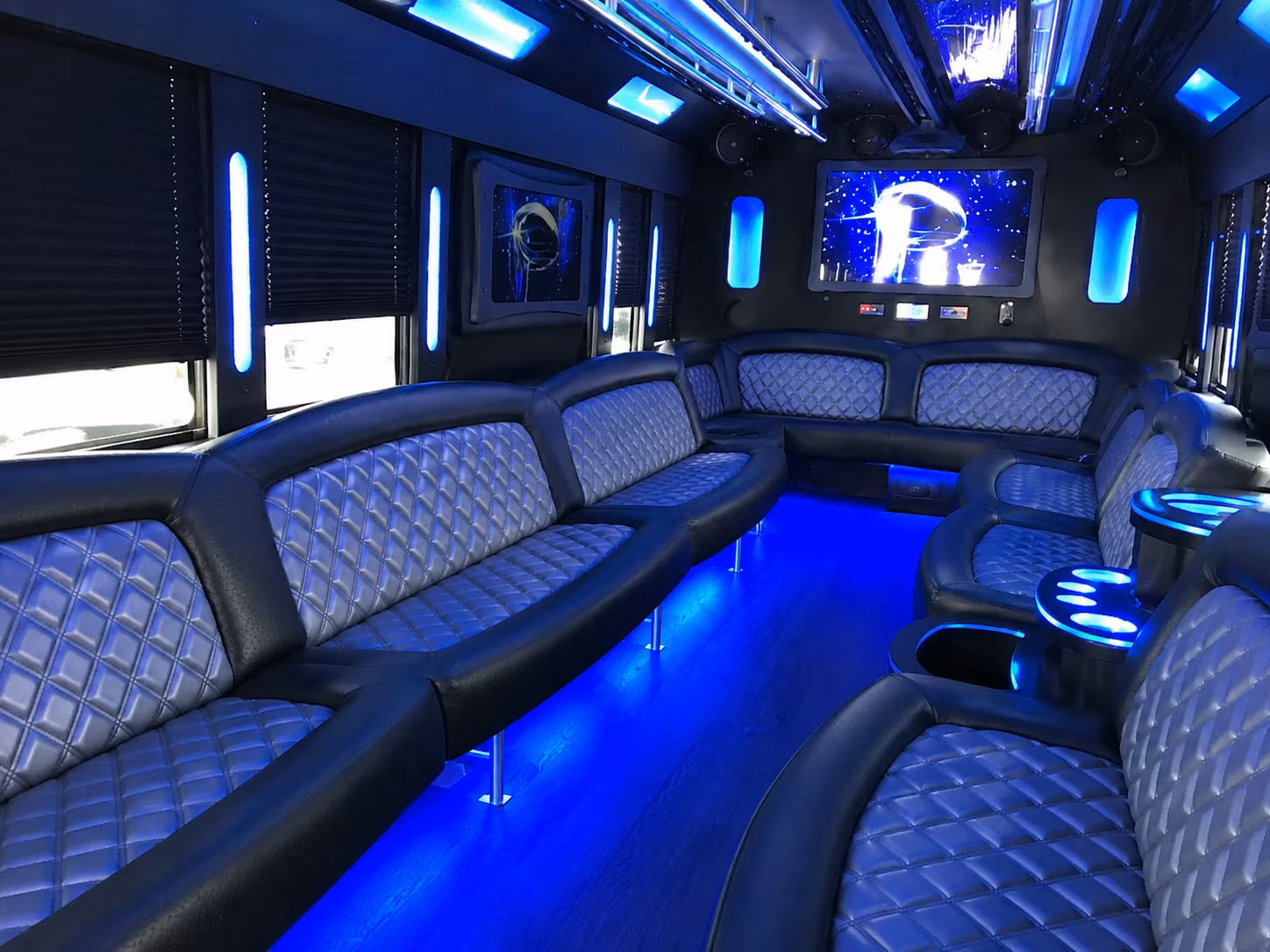 Shreveport Private Event Transportation party bus exterior