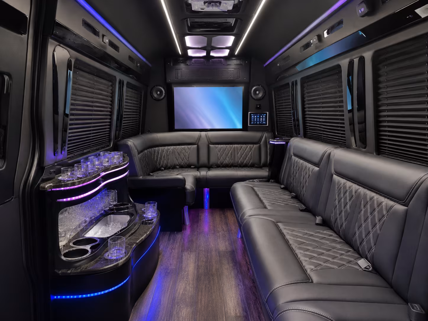 Shreveport School Event Transportation party bus exterior