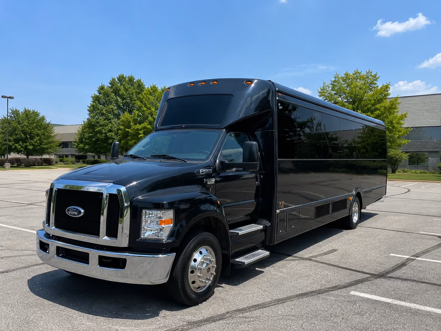 Shreveport Sporting Event Transportation party bus exterior