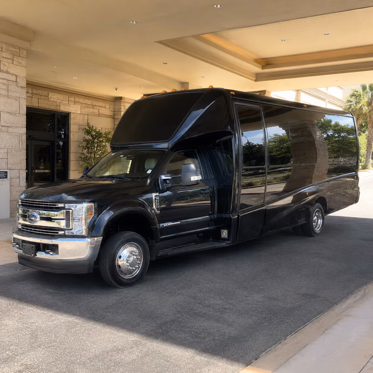 Shreveport Wedding Transportation party bus exterior