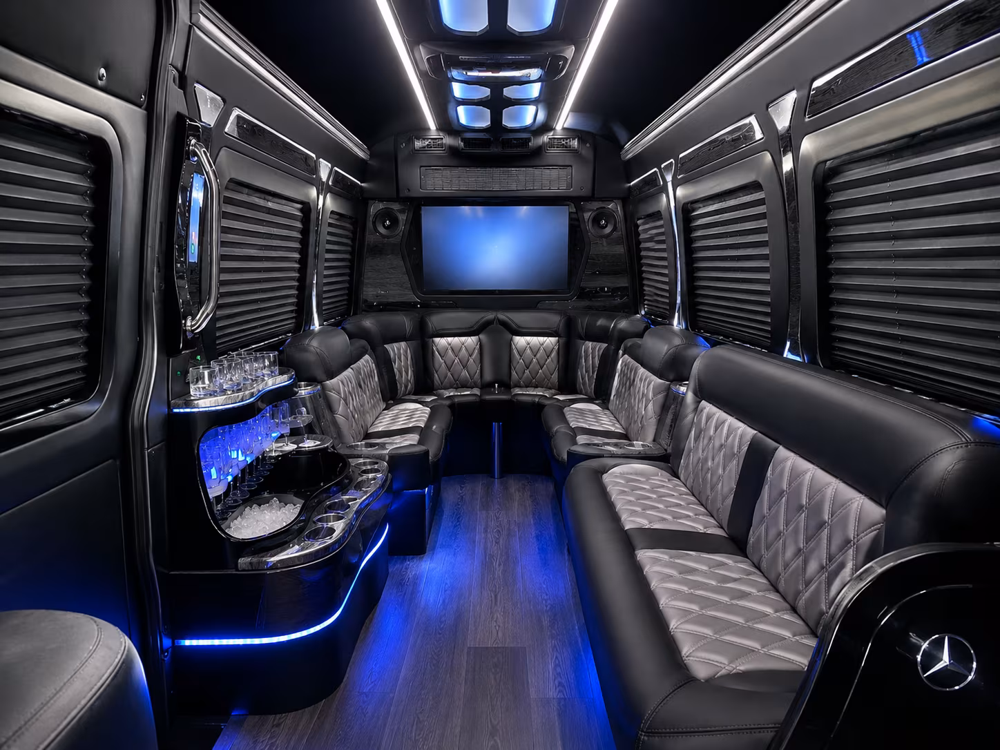 14 Passenger Sprinter Limo Inside